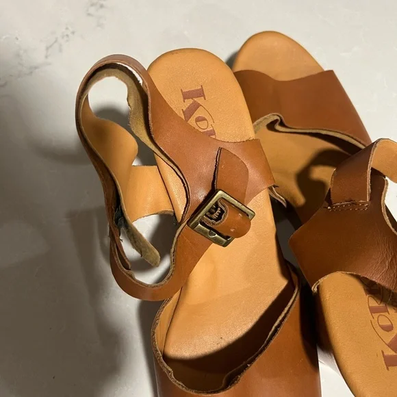 Kork-Ease Brown Leather Sandals with Cork Footbed - Picture 10 of 10